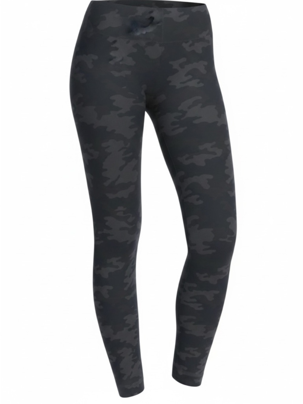 SPANX Charcoal and Grey Camouflage High-Waisted Leggings Womens size M